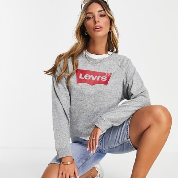 Levi’s Crew Neck - Size Small - Grey & Red - Picture 3 of 7